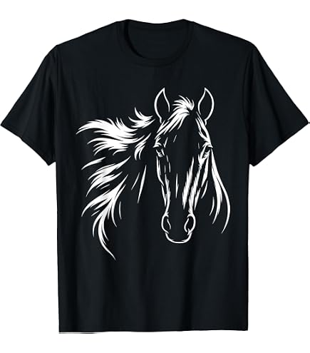 Amazon.com: Horse Vintage Design - Horse Print T-Shirt Small